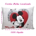 Kit Fronha KazzaVip Malha 100% Algodão Disney Estampa Localizada (1)Mickey e (1)Minnie 48cmx68cm Branco