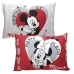 Kit Fronha KazzaVip Malha 100% Algodão Disney Estampa Localizada (1)Mickey e (1)Minnie 48cmx68cm Branco