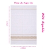 Kit 04 Pano Copa KazzaVip Atoalhado 85% Algodão Com Barra Decorada Quadriculado Bege Jacquard 45cmx70cm Branco