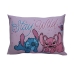 Fronha Avulsa KazzaVip Malha 100% Algod&atilde;o Disney Estampa Localizada Stitch e Angel 48cmx68cm Branco