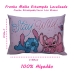 Fronha Avulsa KazzaVip Malha 100% Algod&atilde;o Disney Estampa Localizada Stitch e Angel 48cmx68cm Branco