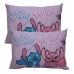 Par de Fronha KazzaVip Malha 100% Algodão Disney Estampa Localizada (2)Stitch e Angel 48cmx68cm Branco