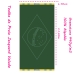 Toalha de Praia KazzaVip Jacquard Veludo 100% Algod&atilde;o Bandeira Do Brasil 70cmx140m Verde