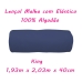 Len&ccedil;ol Avulso KazzaVip King Com El&aacute;stico Malha 100% Algod&atilde;o Liso Linha Casa Azul Profundo