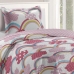Kit Cobre Leito Bouti KazzaVip Solteiro Teen Microfibra 100% Poli&eacute;ster Estampado Arco-&Iacute;ris 2 pe&ccedil;as Rosa
