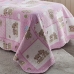 Kit Cobre Leito Bouti KazzaVip Solteiro Teen Microfibra 100% Poli&eacute;ster Estampado Ursinho 2 pe&ccedil;as Rosa