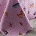 Kit Cobre Leito Bouti KazzaVip Solteiro Teen Microfibra 100% Poli&eacute;ster Estampado Borboletas 2 pe&ccedil;as Rosa