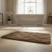 Tapete Conforto Kazzavip Felpa 100% Poli&eacute;ster Antiderrapante Tijolinho Macio e Alto Relevo 38x58cm Marrom