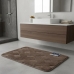 Tapete Conforto Kazzavip Felpa 100% Poli&eacute;ster Antiderrapante Tijolinho Macio e Alto Relevo 38x58cm Marrom