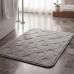 Tapete Conforto Kazzavip Felpa 100% Poli&eacute;ster Antiderrapante Tijolinho Macio e Alto Relevo 38x58cm Cinza