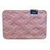 Tapete Conforto Kazzavip Felpa 100% Poli&eacute;ster Antiderrapante Tijolinho Macio e Alto Relevo 38x58cm Rosa