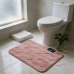 Tapete Conforto Kazzavip Felpa 100% Poli&eacute;ster Antiderrapante Tijolinho Macio e Alto Relevo 38x58cm Rosa