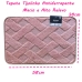 Tapete Conforto Kazzavip Felpa 100% Poli&eacute;ster Antiderrapante Tijolinho Macio e Alto Relevo 38x58cm Rosa
