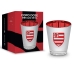 Copo Dose KazzaVip Vidro Licenciado Met&aacute;lic Flamengo Shot Cacha&ccedil;a Doses Oficial 55ml Prata