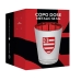 Copo Dose KazzaVip Vidro Licenciado Met&aacute;lic Flamengo Shot Cacha&ccedil;a Doses Oficial 55ml Prata