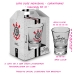 Copo Dose Individual KazzaVip Vidro Oficial Licenciado Corinthians Football Club 60ml Incolor
