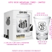 Copo Dose Individual KazzaVip Vidro Oficial Licenciado SANTOS Football Club 60ml Incolor