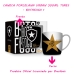 Caneca Porcelana Premium KazzaVip Time Botafogo 01 300 ML Urban Oficial Licenciada Branco