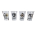 Kit 4 Copo Dose KazzaVip Vidro Oficial Licenciado Botafogo Football Club 60ml Cada Incolor