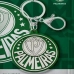 Chaveiro KazzaVip Emborrachado Oficial Escudo Time Palmeiras Fecho Mosquet&atilde;o Futebol Brasileiros Verde