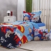 Kit Cobre Leito KazzaVip Solteiro Microfibra Estampado 100% Poli&eacute;ster Matelass&ecirc; com Porta Travesseiro Superman 02 Pe&ccedil;as Azul