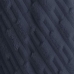 Manta KazzaVip Casal Microfibra 100% Poliéster Flannel Relevo Efeito Jacquard 260g/m2 Marinho