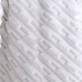 Manta KazzaVip King Microfibra 100% Poliéster Flannel Relevo Efeito Jacquard 260g/m2 Off White