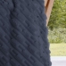 Manta KazzaVip King Microfibra 100% Poliéster Flannel Relevo Efeito Jacquard 260g/m2 Marinho