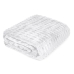 Manta KazzaVip Solteiro Microfibra 100% Poli&eacute;ster Flannel Relevo Efeito Jacquard 260g/m2 Off White