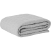 Cobre Leito Solteiro Malha KazzaVip 100% Algodão em Matelasse 170x240cm Liso Cinza Claro