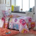 Kit Cobre Leito Bouti KazzaVip Solteiro Teen Microfibra 100% Poliéster Estampado Patchwork Stickers 2 peças Rosa