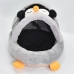 Toca Cama Pet para Cães ou Gatos KazzaVip Pelúcia 1,5mm Toque Suave 100% Poliéster Pinguim Tam. Único Cinza