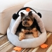 Toca Cama Pet para Cães ou Gatos KazzaVip Pelúcia 1,5mm Toque Suave 100% Poliéster Pinguim Tam. Único Cinza