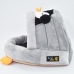 Toca Cama Pet para Cães ou Gatos KazzaVip Pelúcia 1,5mm Toque Suave 100% Poliéster Pinguim Tam. Único Cinza