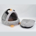 Toca Cama Pet para Cães ou Gatos KazzaVip Pelúcia 1,5mm Toque Suave 100% Poliéster Pinguim Tam. Único Cinza