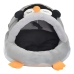 Toca Cama Pet para Cães ou Gatos KazzaVip Pelúcia 1,5mm Toque Suave 100% Poliéster Pinguim Tam. Único Cinza