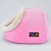 Toca Cama Pet para Cães ou Gatos KazzaVip Pelúcia 1,5mm Toque Suave 100% Poliéster Pompom Tam. Único Rosa