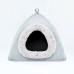 Toca Cama Quadrada para C&atilde;es ou Gatos KazzaVip Pel&uacute;cia 1,5mm Toque Suave 100% Poli&eacute;ster Tam M Cinza