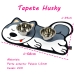 Tapete Comedouro Pet KazzaVip Parte Externa Pelúcia 1,5mm Fundo em EVA Husky 58cmx39cm Cinza