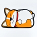 Tapete Comedouro Pet KazzaVip Parte Externa Pel&uacute;cia 1,5mm Fundo em EVA Corgi 58cmx39cm Laranja