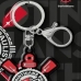 Chaveiro KazzaVip Emborrachado Oficial Escudo Time Corinthians Fecho Mosquet&atilde;o Futebol Brasileiros Preto
