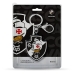 Chaveiro KazzaVip Emborrachado Oficial Escudo Time Vasco Gama Fecho Mosquetão Futebol Brasileiros Preto