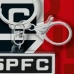 Chaveiro KazzaVip Emborrachado Oficial Escudo Time Sao Paulo Fecho Mosquet&atilde;o Futebol Brasileiros Preto
