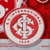 Chaveiro KazzaVip Emborrachado Oficial Escudo Time Internacional Fecho Mosquet&atilde;o Futebol Brasileiros Vermelho