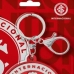 Chaveiro KazzaVip Emborrachado Oficial Escudo Time Internacional Fecho Mosquet&atilde;o Futebol Brasileiros Vermelho