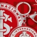 Chaveiro KazzaVip Emborrachado Oficial Escudo Time Internacional Fecho Mosquet&atilde;o Futebol Brasileiros Vermelho