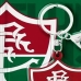 Chaveiro KazzaVip Emborrachado Oficial Escudo Time Fluminense Fecho Mosquet&atilde;o Futebol Brasileiro Gren&aacute;