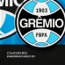 Chaveiro KazzaVip Emborrachado Oficial Escudo Time Gremio Fecho Mosquet&atilde;o Futebol Brasileiro Preto