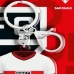 Chaveiro Camisa KazzaVip Emborrachado Oficial Time Sao Paulo Fecho Mosquet&atilde;o Futebol Brasileiro Branco