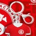 Chaveiro Camisa KazzaVip Emborrachado Oficial Time Internacional Fecho Mosquet&atilde;o Futebol Brasileiro Vermelho